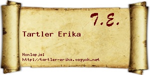 Tartler Erika névjegykártya